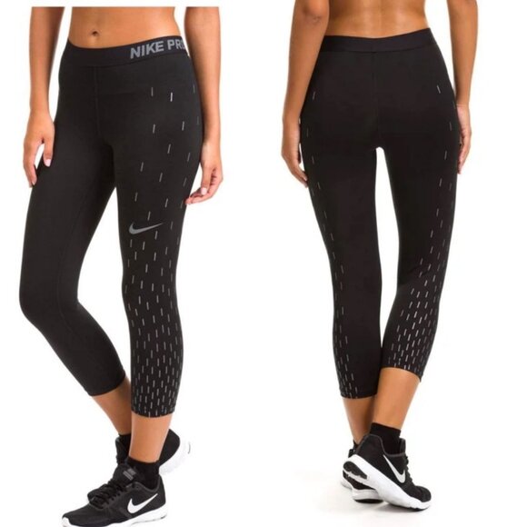 Nike Linear Rain Dri FIt Capri Leggings - Picture 1 of 7